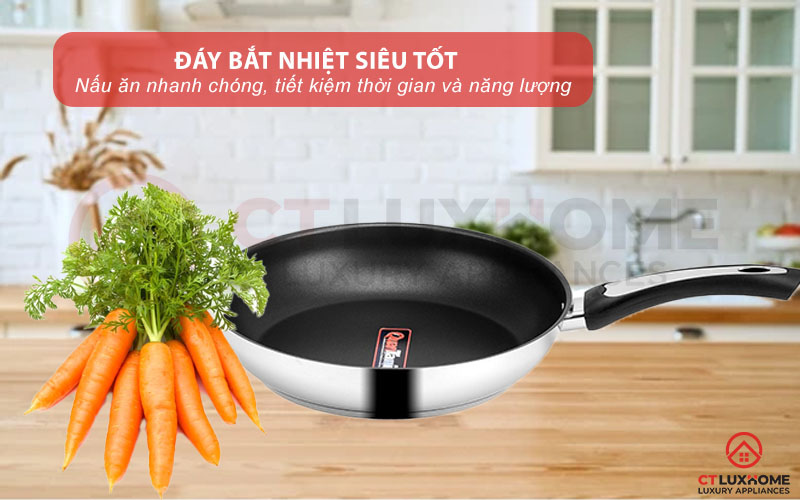 Đáy bắt nhiệt siêu tốt, nấu ăn nhanh chóng