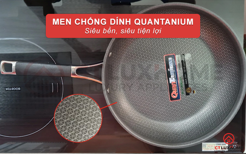 Men chống dính Quantanium siêu bền, tiện lợi