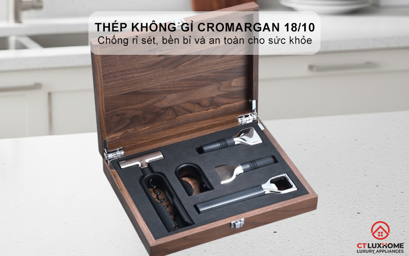 Chất liệu thép không gỉ Cromargan® cao cấp