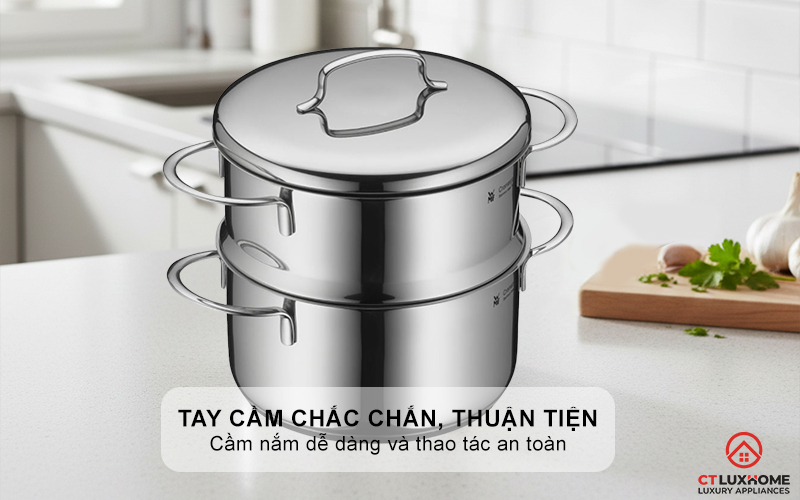 Tay cầm Cool chắc chắn, thuận tiện cầm nắm, cách nhiệt tốt