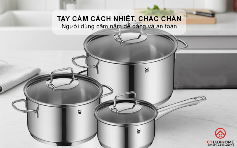 Tay cầm cách nhiệt, chắc chắn, an toàn