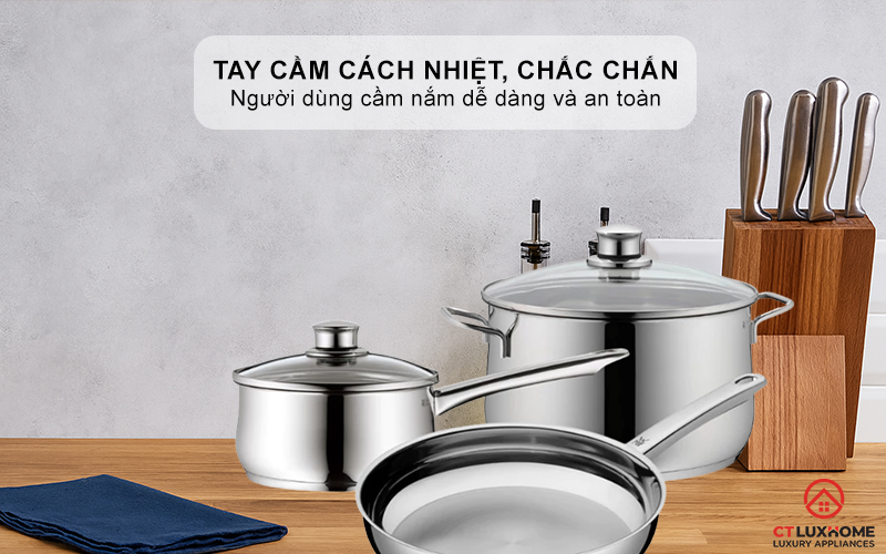 Tay cầm cách nhiệt, chắc chắn, an toàn