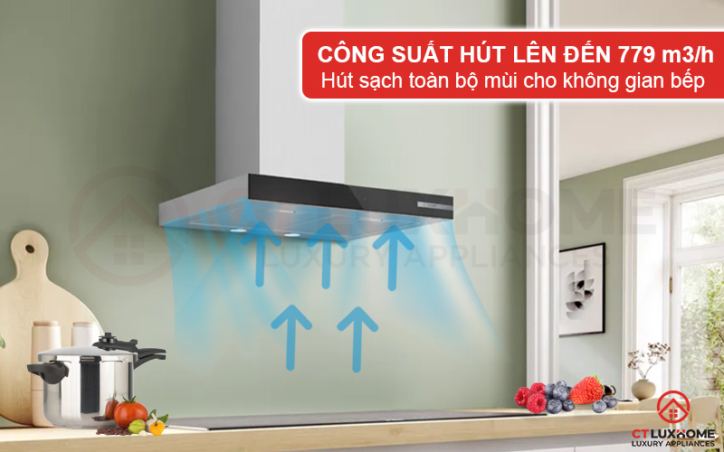 MÁY HÚT MÙI GẮN TƯỜNG BOSCH DWB67BK61T SERIE 4 NGANG 60CM 3