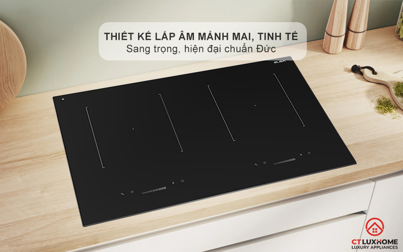BẾP TỪ 2 VÙNG NẤU ÂM BÀN ELBA ELIO 71 00 MÀU ĐEN 4600W ELIO7100 1