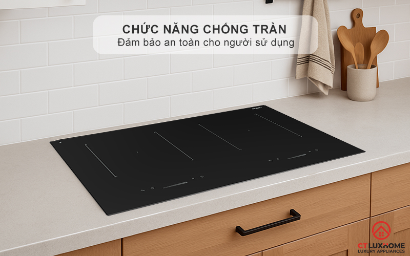 BẾP TỪ 2 VÙNG NẤU ÂM BÀN ELBA ELIO 71 00 MÀU ĐEN 4600W ELIO7100 8