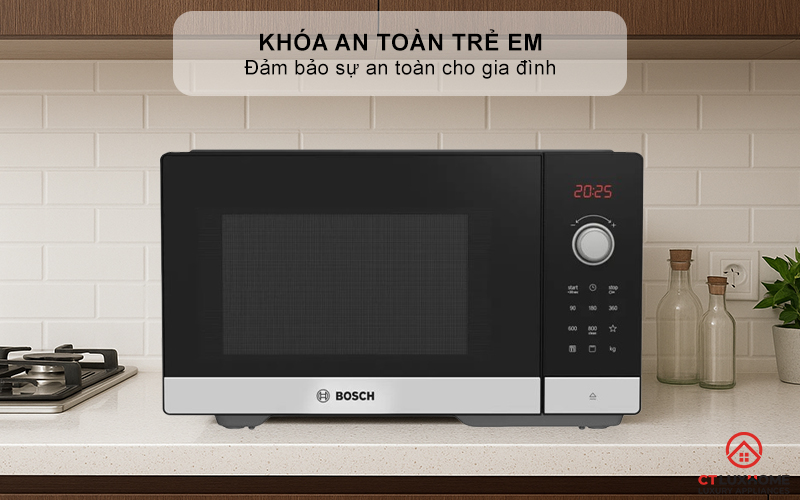 LÒ VI SÓNG BOSCH FEL053MS1M MÀU ĐEN 25 LÍT 11
