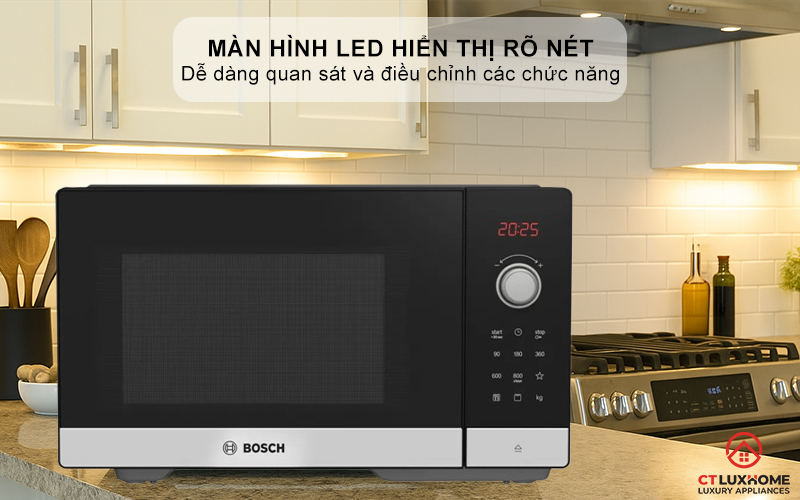 LÒ VI SÓNG BOSCH FEL053MS1M MÀU ĐEN 25 LÍT 4