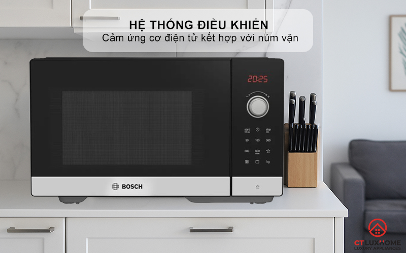 LÒ VI SÓNG BOSCH FEL053MS1M MÀU ĐEN 25 LÍT 7