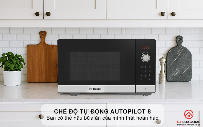 LÒ VI SÓNG BOSCH FEL053MS1M MÀU ĐEN 25 LÍT 6