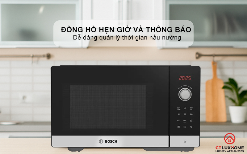 LÒ VI SÓNG BOSCH FEL053MS1M MÀU ĐEN 25 LÍT 10