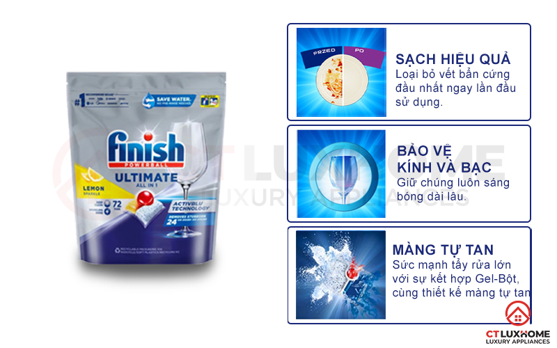 VIÊN RỬA BÁT FINISH QUANTUM ALL IN ONE 72 VIÊN CHÍNH HÃNG 4