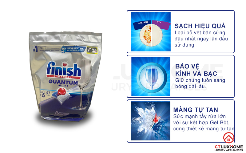 VIÊN RỬA BÁT FINISH QUANTUM ALL IN ONE 47 VIÊN CHÍNH HÃNG 4