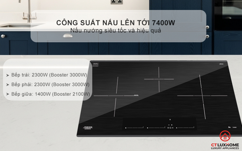 BẾP TỪ 3 VÙNG NẤU MUNCHEN GM3585SA 7400W 2