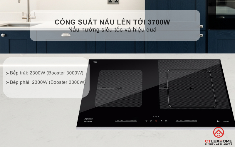 BẾP TỪ 2 VÙNG NẤU MUNCHEN GM8925 3700W 2