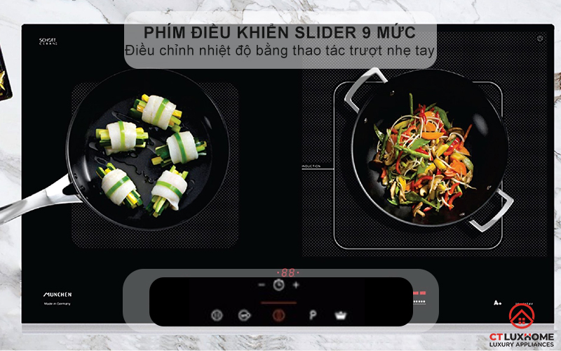 BẾP TỪ 2 VÙNG NẤU MUNCHEN GM8925 3700W 5