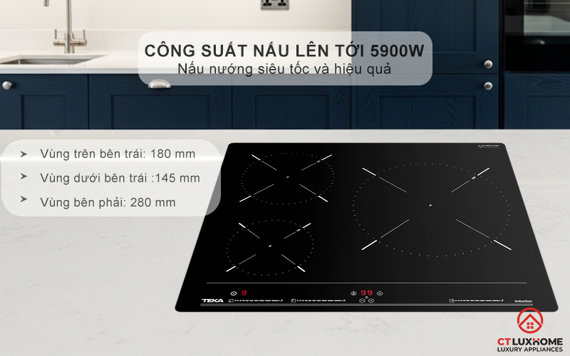 BẾP TỪ 3 VÙNG NẤU IBC 63010 BK MSS IBC63010BKMSS 3