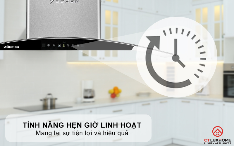MÁY HÚT MÙI GẮN TƯỜNG KÍNH CONG KOCHER K-226I NGANG 90CM K226I 7