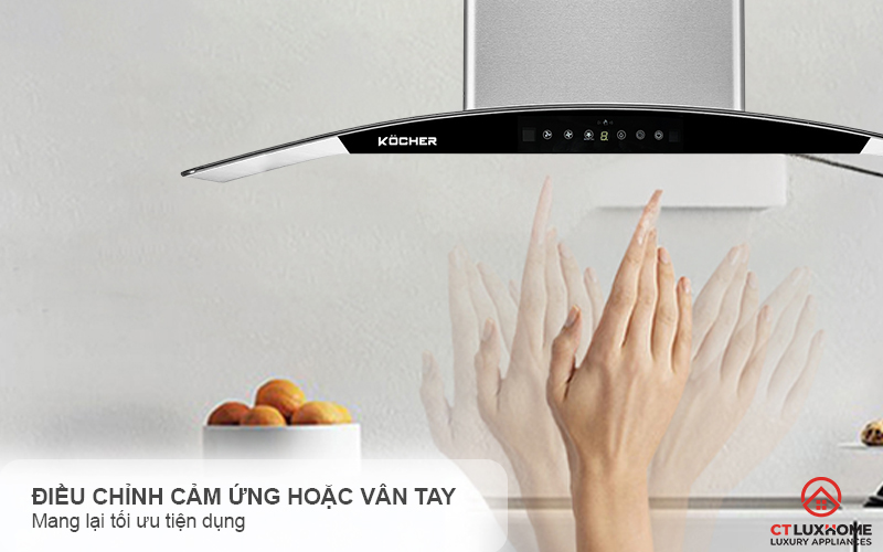 MÁY HÚT MÙI GẮN TƯỜNG KÍNH CONG KOCHER K-226I NGANG 90CM K226I 4