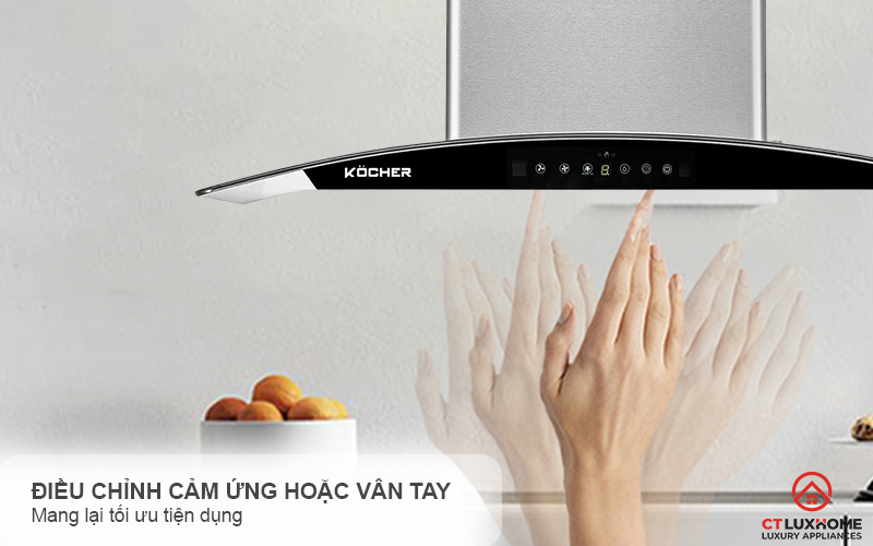 MÁY HÚT MÙI GẮN TƯỜNG KÍNH CONG KOCHER K-226I NGANG 70CM K226I 4