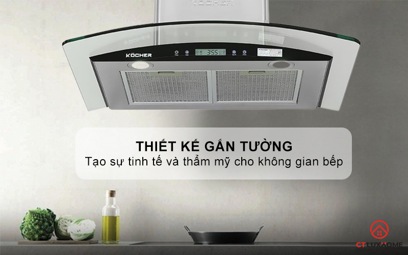 MÁY HÚT MÙI GẮN TƯỜNG KÍNH CONG KOCHER K-228S NGANG 70CM K228S 1