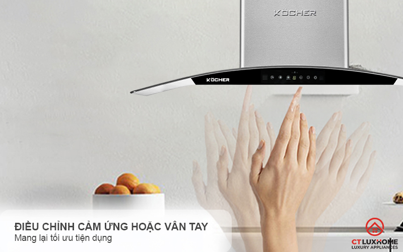MÁY HÚT MÙI GẮN TƯỜNG KÍNH CONG KOCHER K-229I NGANG 90CM K229I 4