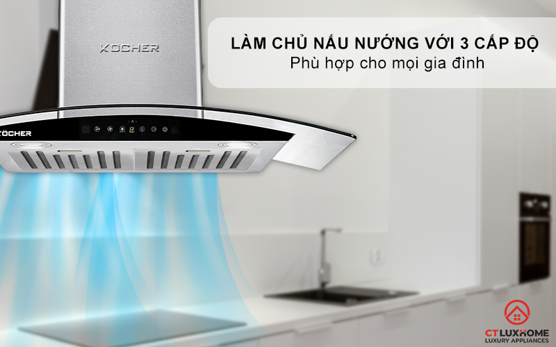 MÁY HÚT MÙI GẮN TƯỜNG KÍNH CONG KOCHER K-229I NGANG 70CM K229I 5