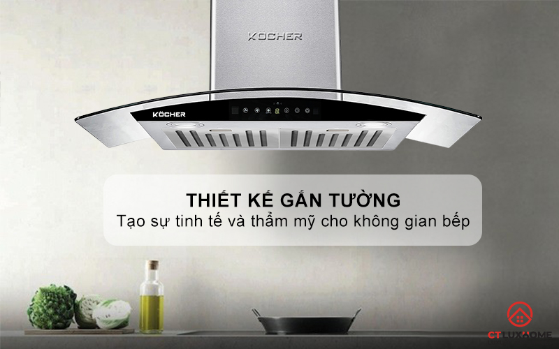 MÁY HÚT MÙI GẮN TƯỜNG KÍNH CONG KOCHER K-229I NGANG 70CM K229I 1