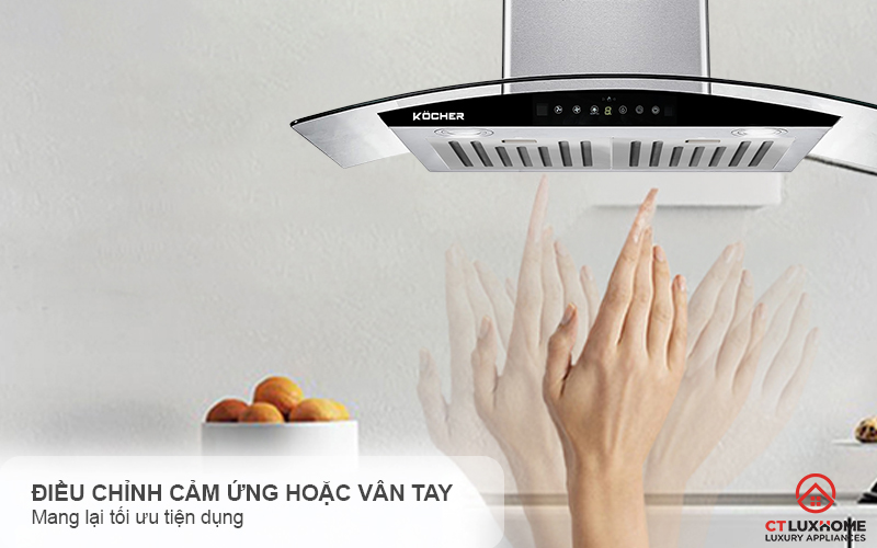 MÁY HÚT MÙI GẮN TƯỜNG KÍNH CONG KOCHER K-229I NGANG 70CM K229I 3