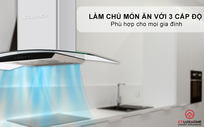 MÁY HÚT MÙI GẮN TƯỜNG  KOCHER K-229S NGANG 90 CM K229S 4