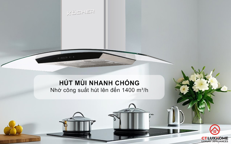 MÁY HÚT MÙI GẮN TƯỜNG  KOCHER K-229S NGANG 90 CM K229S 2