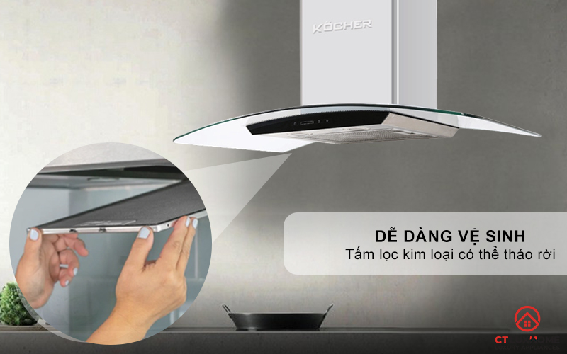 MÁY HÚT MÙI GẮN TƯỜNG  KOCHER K-229S NGANG 90 CM K229S 8