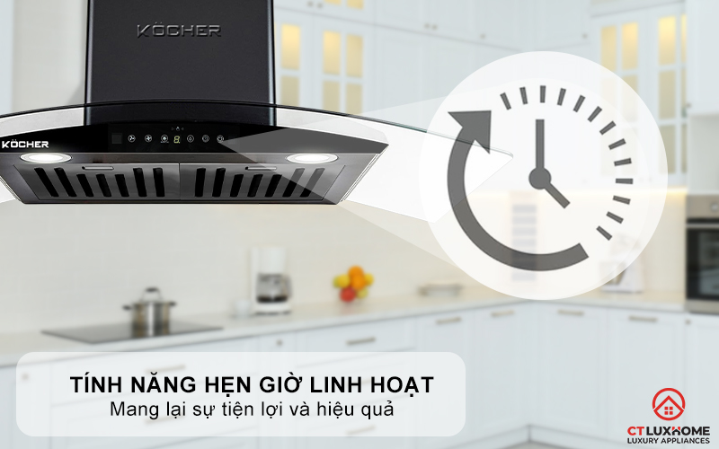 MÁY HÚT MÙI GẮN TƯỜNG KÍNH CONG KOCHER K-229V NGANG 90CM K229V 7