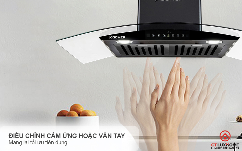 MÁY HÚT MÙI GẮN TƯỜNG KÍNH CONG KOCHER K-229V NGANG 90CM K229V 4