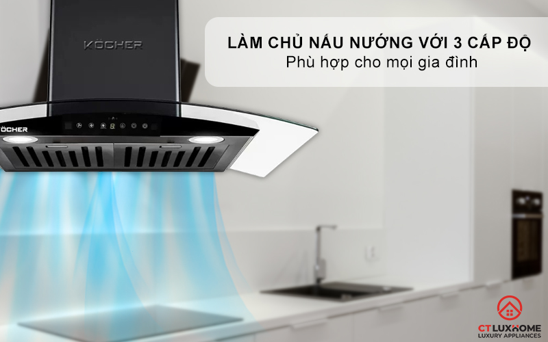 MÁY HÚT MÙI GẮN TƯỜNG KÍNH CONG KOCHER K-229V NGANG 70CM K229V 5
