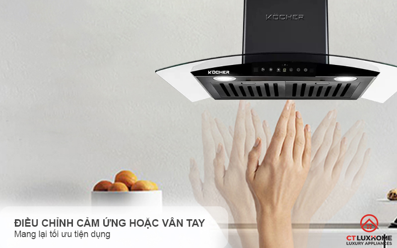 MÁY HÚT MÙI GẮN TƯỜNG KÍNH CONG KOCHER K-229V NGANG 70CM K229V 4