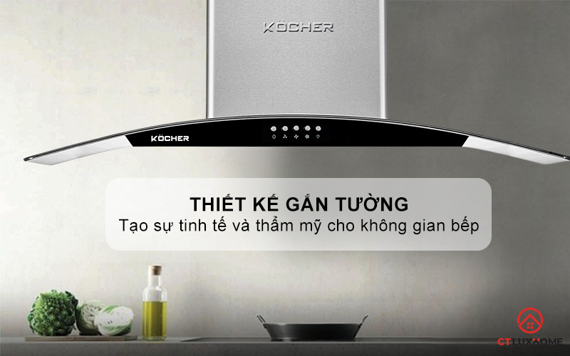 MÁY HÚT MÙI GẮN TƯỜNG KÍNH CONG  KOCHER K- 8070I - NGANG 90CM 1
