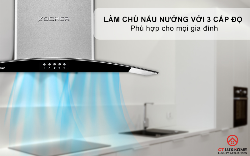 MÁY HÚT MÙI GẮN TƯỜNG KÍNH CONG  KOCHER K- 8070I - NGANG 70CM K8070I 4
