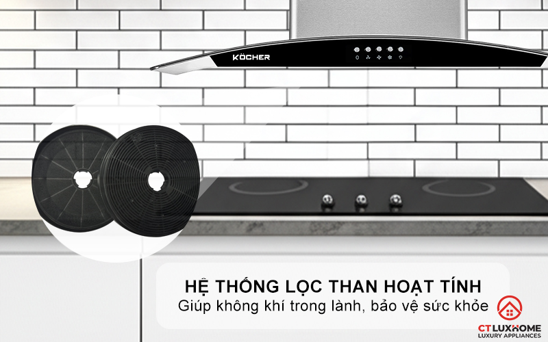 MÁY HÚT MÙI GẮN TƯỜNG KÍNH CONG  KOCHER K- 8070I - NGANG 70CM K8070I 5