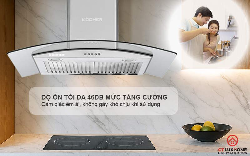 MÁY HÚT MÙI GẮN TƯỜNG KÍNH CONG KOCHER K-8870PRO NGANG 70CM K8870PRO 7