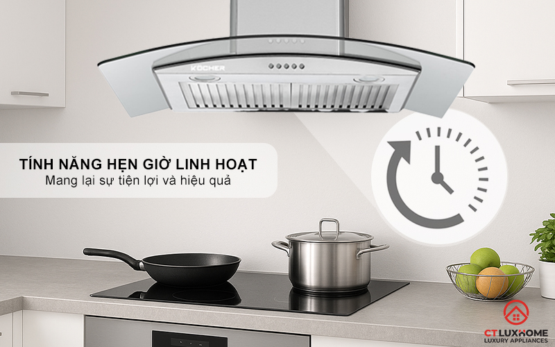 MÁY HÚT MÙI GẮN TƯỜNG KÍNH CONG KOCHER K-8870PRO NGANG 70CM K8870PRO 6