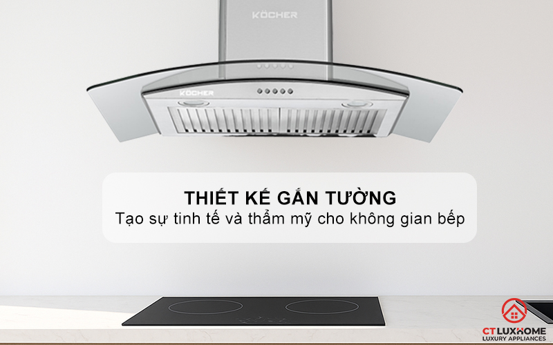 MÁY HÚT MÙI GẮN TƯỜNG KÍNH CONG KOCHER K-8870PRO NGANG 70CM K8870PRO 1
