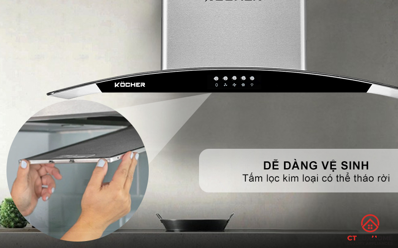 MÁY HÚT MÙI GẮN TƯỜNG KÍNH CONG  KOCHER K- 8872I - NGANG 70CM K8872I 7