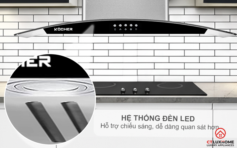 MÁY HÚT MÙI GẮN TƯỜNG KÍNH CONG  KOCHER K- 8872I - NGANG 70CM K8872I 3