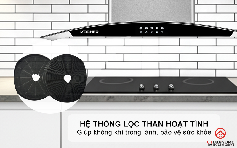 MÁY HÚT MÙI GẮN TƯỜNG KÍNH CONG  KOCHER K- 8872I - NGANG 70CM K8872I 5