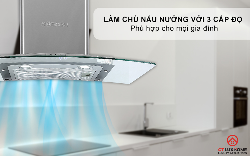 MÁY HÚT MÙI GẮN TƯỜNG KÍNH CONG KOCHER K-8970 K8970 4