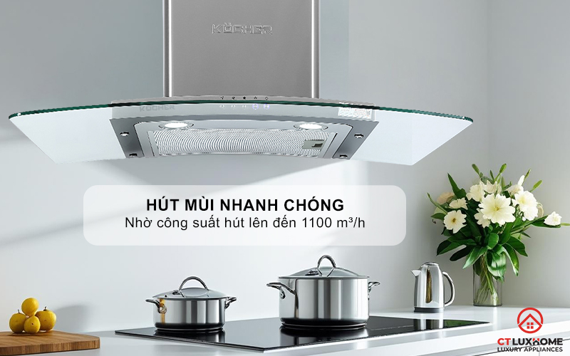 MÁY HÚT MÙI GẮN TƯỜNG KÍNH CONG KOCHER K-8970 K8970 2