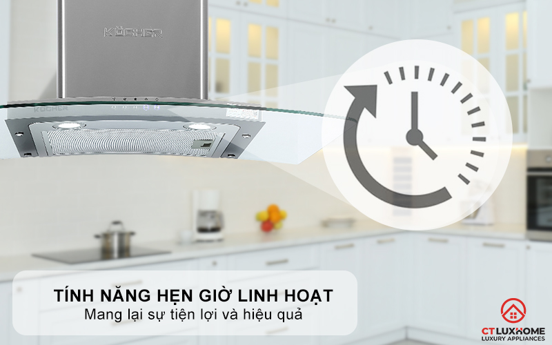 MÁY HÚT MÙI GẮN TƯỜNG KÍNH CONG KOCHER K-8970 K8970 6