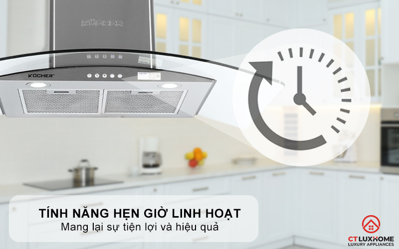 MÁY HÚT MÙI GẮN TƯỜNG KÍNH CONG KOCHER K-8990 NGANG 90CM K8990 6