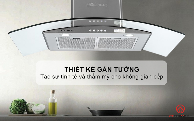 MÁY HÚT MÙI GẮN TƯỜNG KÍNH CONG  KOCHER K-8870 NGANG 70CM K8870 2