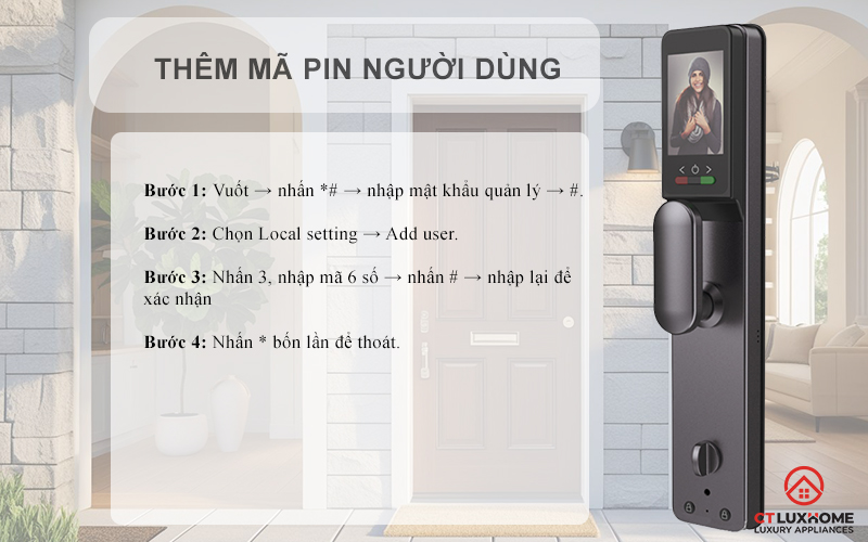 KHOÁ CỬA THÔNG MINH AVOLOCK AL 86FRV CẢM BIẾN VÂN TAY, KHUÔN MẶT AL86FRV 6